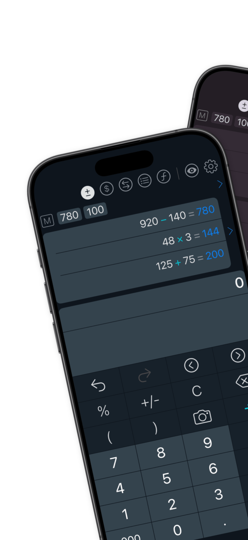 XCalc calculator theme preview.